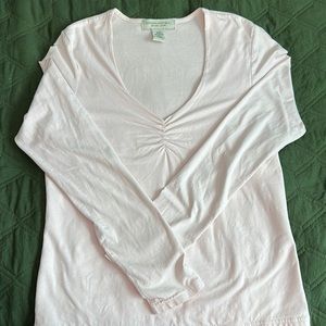 stretchy v neck long sleeve